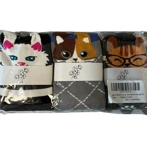 Cute Cat Face Socks Set ((NIP))